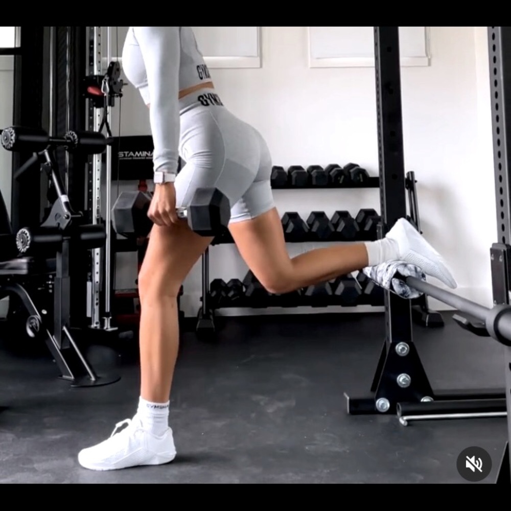 Grey Gymshark high waisted flex cycling shorts size small